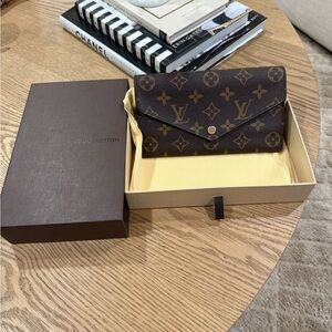 Louis Vuitton Monogram Compact Wallet - Red Interior